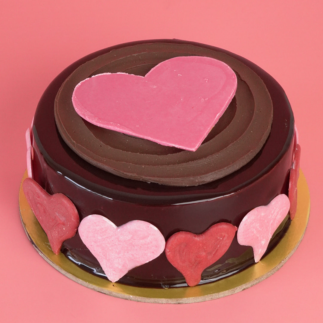 Chocolate Truffle Cake (with Heart Decoration)