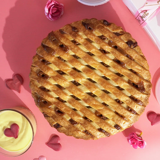 Walnut Pie with Custard